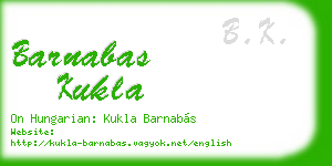 barnabas kukla business card
